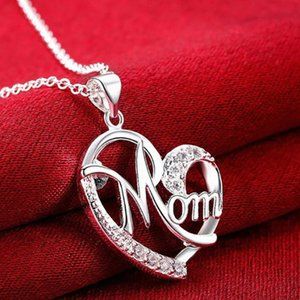 Silver Mom Mother's Day Gift Necklace